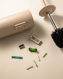 Cosmic Toilet Brush, Wall Mounted, Black, Award-Winning Design, Geyser Collection - thumbnail 3