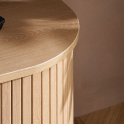Birlea Axel Fluted Small Tv Unit Oak Cabinet - thumbnail 4