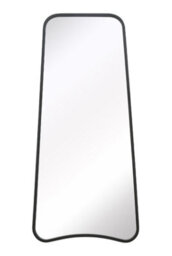 Mirroroutlet The Coartans New Black Metal Isoscelles Trapezoid Shape Framed Garden Wall Mirror 122Cm X 58Cm - thumbnail 2