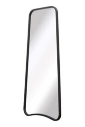 Mirroroutlet The Coartans New Black Metal Isoscelles Trapezoid Shape Framed Garden Wall Mirror 122Cm X 58Cm - thumbnail 3