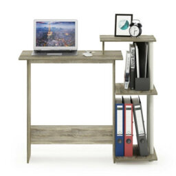 Walplus Furinno Efficient Home Laptop Notebook Computer Desk, Sonoma Oak/white - thumbnail 2