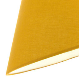 Happy Homewares Traditional 8 Inch Mustard Ochre Cotton Fabric Coolie Lamp Shade - thumbnail 5