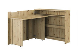 Arte Work Concept Convertible Hidden Desk Left In Oak Artisan - Natural Look Foldaway Home Office