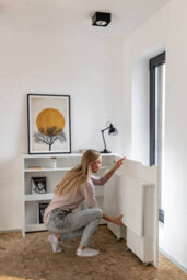 Arte Work Concept Convertible Hidden Desk Left In Oak Artisan - Natural Look Foldaway Home Office - thumbnail 3