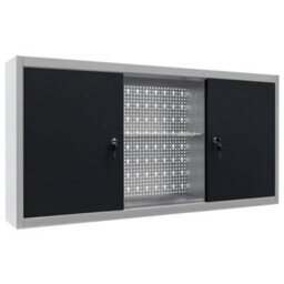 Walplus Wall Mounted Tool Cabinet Industrial Style Metal Grey And Black - thumbnail 2