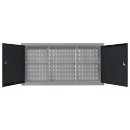 Walplus Wall Mounted Tool Cabinet Industrial Style Metal Grey And Black - thumbnail 5