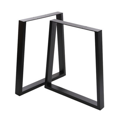 Darphe Black Trapezoidal Metal Furniture Legs For Tables And Home Diy Projects, 2 Pieces, 81Cm Width X 71Cm Height - image 1