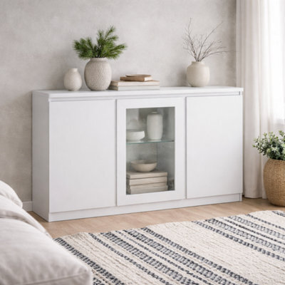Wyld Haus Hemingway White Wooden 3 Door Sideboard - image 1