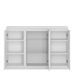 Wyld Haus Hemingway White Wooden 3 Door Sideboard - thumbnail 3