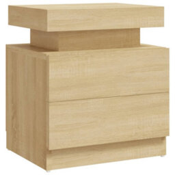 Berkfield Bedside Cabinet Sonoma Oak 45X35X52 Cm Engineered Wood - thumbnail 2