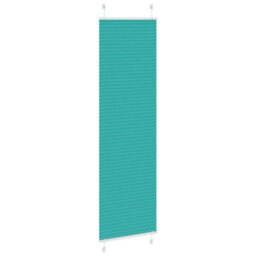 Berkfield Pleated Blind Petrol Green 60X200 Cm Fabric Width 59.4 Cm Polyester - thumbnail 3