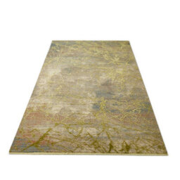 Mustard Abstract Kilim Modern Abstract Rug Easy To Clean Living Room And Bedroom-200Cm X 290Cm - thumbnail 4