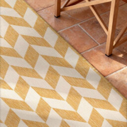 The Rugs Ted Baker Terrick Reversible Indoor Outdoor Rug Chevron Design In Yellow - thumbnail 6