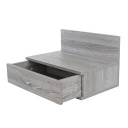 Core Products Pair Of Kelly Grey Oak Effect Wall-Mounted Bedside Cabinets With Drawer - Modern Floating Bedside Tables - thumbnail 6