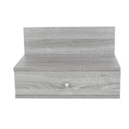 Core Products Pair Of Kelly Grey Oak Effect Wall-Mounted Bedside Cabinets With Drawer - Modern Floating Bedside Tables - thumbnail 3