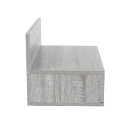 Core Products Pair Of Kelly Grey Oak Effect Wall-Mounted Bedside Cabinets With Drawer - Modern Floating Bedside Tables - thumbnail 5