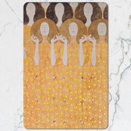 Benjamin Tate Design Artisan Golden Waves Placemat And Coaster Set With Wood Backing Limited Edition Exclusive - thumbnail 2