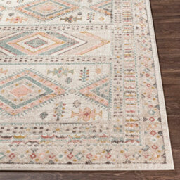 Livabliss Ankara-Vintage Pink Grey Traditional Boho Living Dining Bedroom Rug 160 X 213 Cm Easy Care, Non Shedding - thumbnail 5