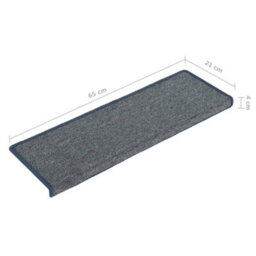 Berkfield Carpet Stair Treads 15 Pcs 65X25 Cm Purple And Blue - thumbnail 6