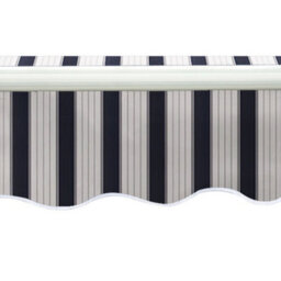 Sundaze 4.5X3M Garden Awning Replacement Fabric Top Cover Front Valance Blue-White - thumbnail 3