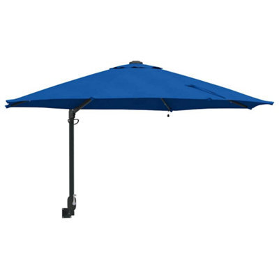 Berkfield Modern Garden Parasol Blue, Black 248 X 248 X 148 Cm Polyester, Steel