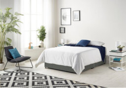 Somnior Beds Somnior Linen Grey Memory Foam Divan Bed With Mattress And 2 Drawers- King - thumbnail 1