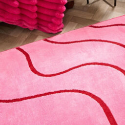 Ohs Tufted Contour Rug Soft Floor Carpet Non Slip Area Mat, Pink/red - 160 X 230Cm - thumbnail 2