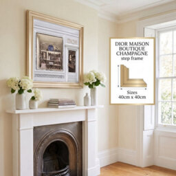 Home Luxe Interiors Dior Maison Boutique Champagne Step Frame 40X40Cm Luxury Wall Art - thumbnail 6
