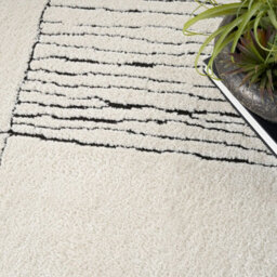 Nourison Modern Comfort Mnc02 Ivory Black Rug-119Cm X 180Cm - thumbnail 5