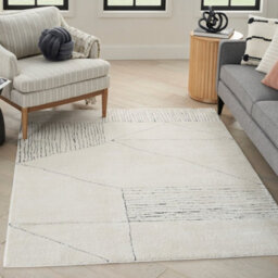 Nourison Modern Comfort Mnc02 Ivory Black Rug-119Cm X 180Cm - thumbnail 4