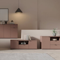Furniture To Go Ganymede Wide Tv Unit With Open Shelving, 2 Drawers And 2 Doors In Terracotta - thumbnail 7