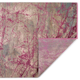 Pink Abstract Modern Kilim Machine Made Easy To Clean Viscose Polyester Rug For Living Room Bedroom And Dining Room-240Cm X 340Cm - thumbnail 5
