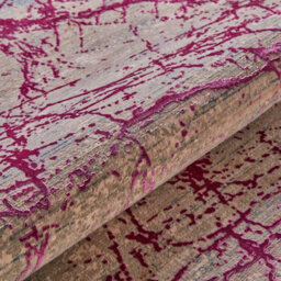 Pink Abstract Modern Kilim Machine Made Easy To Clean Viscose Polyester Rug For Living Room Bedroom And Dining Room-240Cm X 340Cm - thumbnail 3