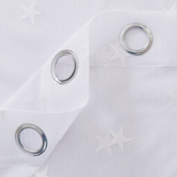 Deconovo Linen Look Embroidered Voile Curtains Star Pattern Sheer Curtains For Bedroom 55 X 72 Inch White Two Panels - thumbnail 3