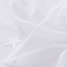Deconovo Linen Look Embroidered Voile Curtains Star Pattern Sheer Curtains For Bedroom 55 X 72 Inch White Two Panels - thumbnail 5