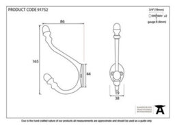 From The Anvil Aged Bronze Hat & Coat Hook - thumbnail 2