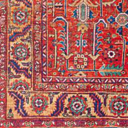 Livabliss Iris-Vintage Orange Blue Beige Traditional Boho Living Dining Bedroom Rug 200 X 275 Cm Easy Care, Non Shedding - thumbnail 7