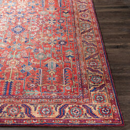 Livabliss Iris-Vintage Orange Blue Beige Traditional Boho Living Dining Bedroom Rug 200 X 275 Cm Easy Care, Non Shedding - thumbnail 5