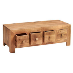 Worcester Poko Light Mango 8 Drawer Coffee Table - thumbnail 1