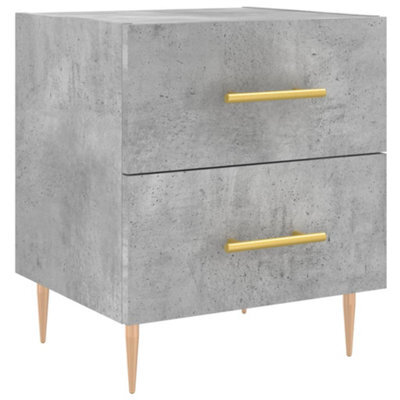 Berkfield Modern Bedside Cabinet Concrete Grey 40X35X47.5 Cm Engineered Wood - image 1