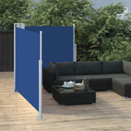 Walplus Retractable Side Awning Garden Sun Shade Canopy Gazebo For Back Door, Porch, Patio Blue 100X600 Cm - thumbnail 1