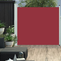 Walplus Patio Retractable Side Awning Garden Sun Shade Canopy Gazebo For Back Door, Porch, Patio 170X300 Cm Red