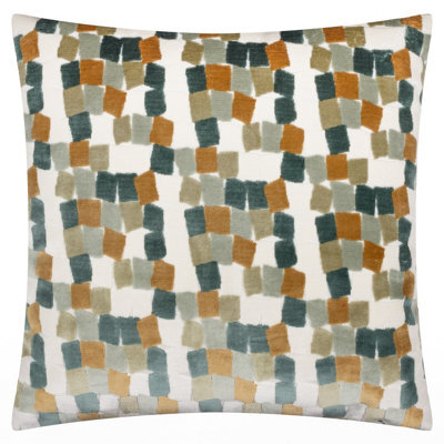 furn. Furn Metro Blocks Velvet Jacquard Cushion Cover - image 1