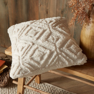 Fusion Geo Fleece Natural Fleece & Sherpa Filled Cushion - image 1