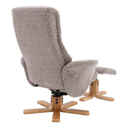 Morris Living The Giza - Fabric Swivel Recliner Chair & Matching Footstool In Wheat - thumbnail 8