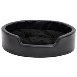 Walplus Dog Bed Black 69X59X19 Cm Plush And Faux Leather - thumbnail 3