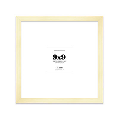 "9X9"" Gold Picture Frame - 9X9"" Square Frame With 5X5"" Mount For 9X9""/5X5"" Pictures Art Deco Style Room Decor, 1 Pack" - image 1