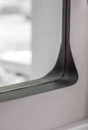 Garden Trading Indoor Farringdon Wall Hung Square Hallway Mirror Shelf Steel - thumbnail 2
