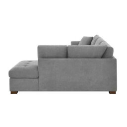 Xample Thomasville Miles Grey Fabric Corner Sofa Right Hand Facing With 2 Power Footrests, Pocket Coil Cushions,solid Wood Legs & Pillows - thumbnail 5