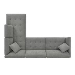 Xample Thomasville Miles Grey Fabric Corner Sofa Right Hand Facing With 2 Power Footrests, Pocket Coil Cushions,solid Wood Legs & Pillows - thumbnail 6